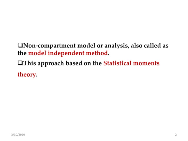 Non compartment model | PPTX