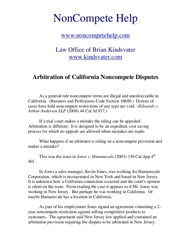 Non Compete Agreement California Template Non Compete Agreement California Template