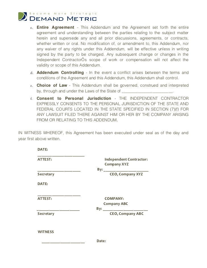independent contractor non compete