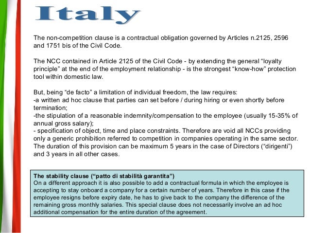 non compete clause