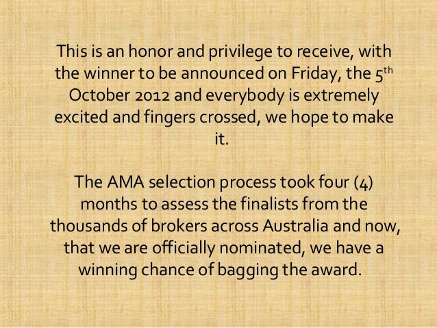 Non conforming loans australian mortgage awards finalist!