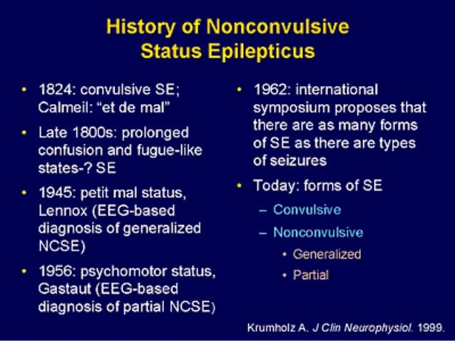 Non convulsive status epilepticus clinical features, diagnosis