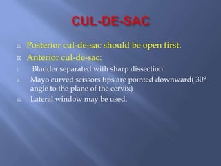 Non descent vaginal hysterectomy | PPTX
