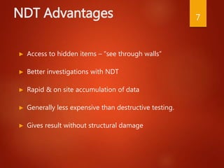 Non destructive test in building construction | PDF