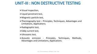 Non Destructive Testing (NDT), Testing of Materials | PDF
