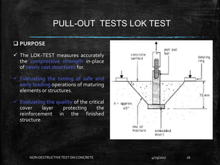 Lok Testing Non destructive test (ndt) on concrete msu | PPTX
