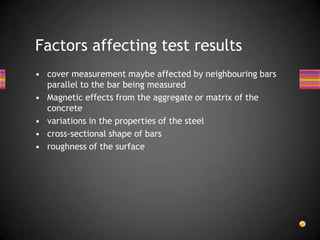 Non destructive test on concrete (ndt) | PPTX