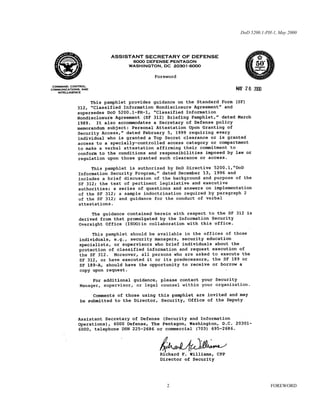 U.S. Department of State; Non Disclosure Agreement | PDF