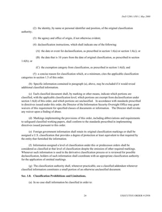 Minimum Classification Marking Papers Example U.S. Department of State; Non Disclosure Agreement | PDF