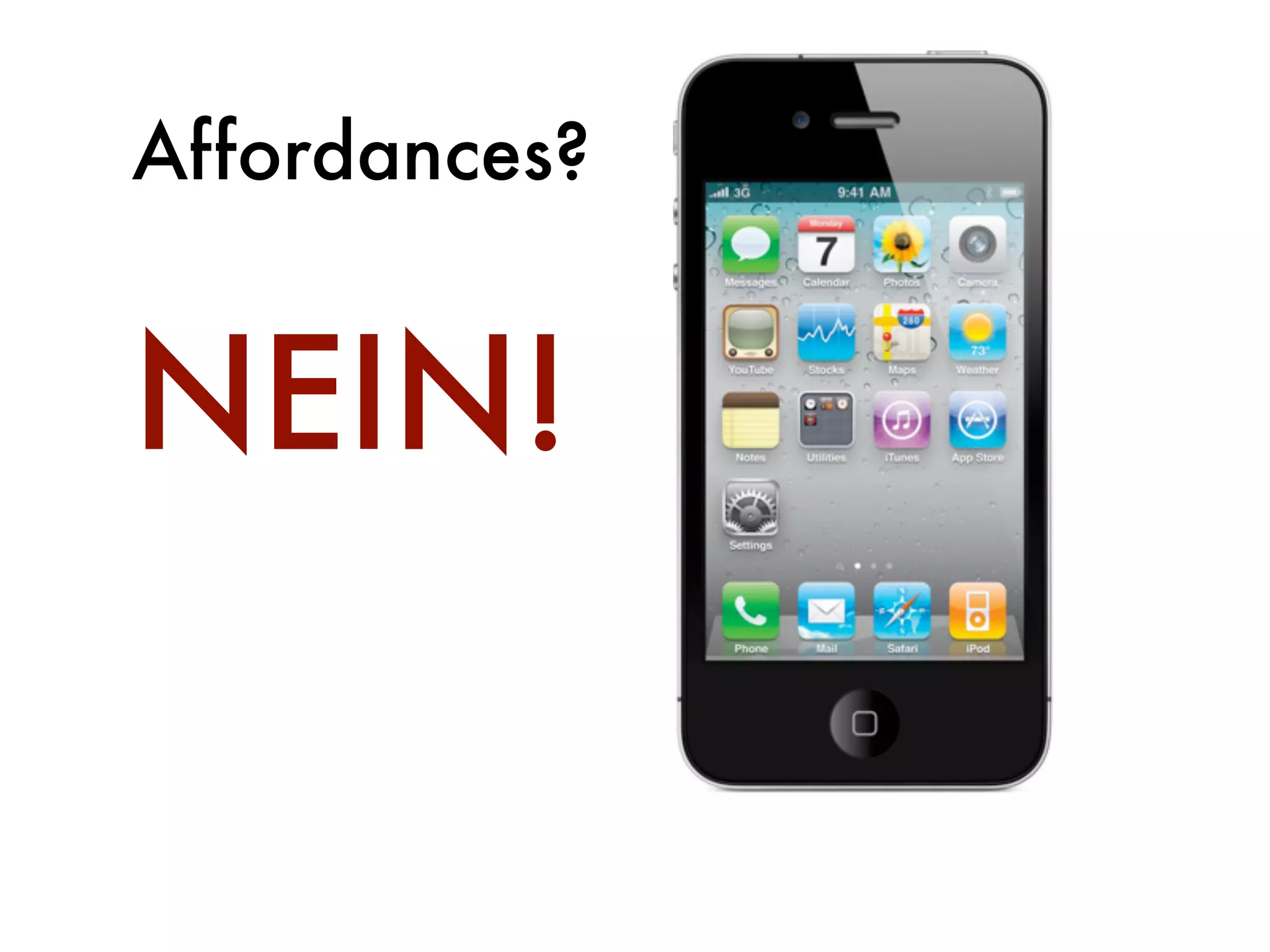 Affordances?


NEIN!
 