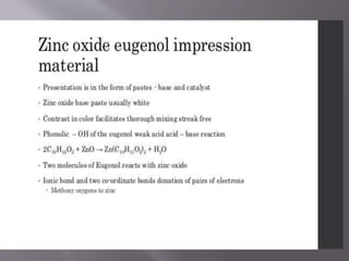 Non elastic impresssion material