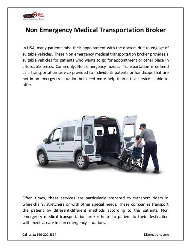 Non emergency medical transportation broker