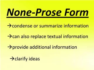 Non Prose Form Example None prose forms | PPTX