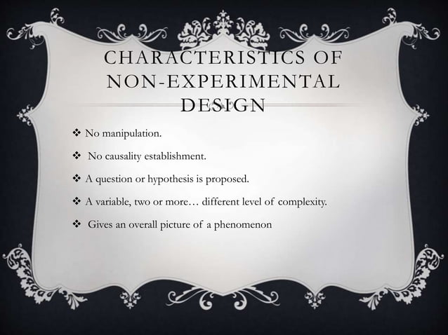 Non experimental design | PPTX