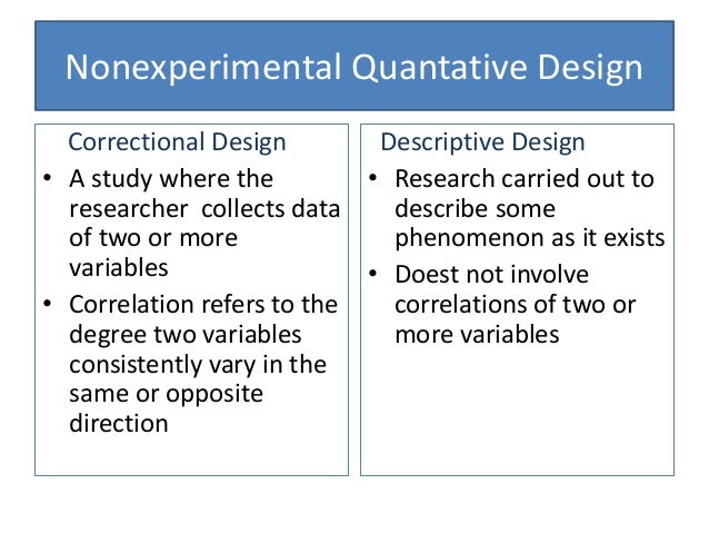 non experimental quantitative research pdf