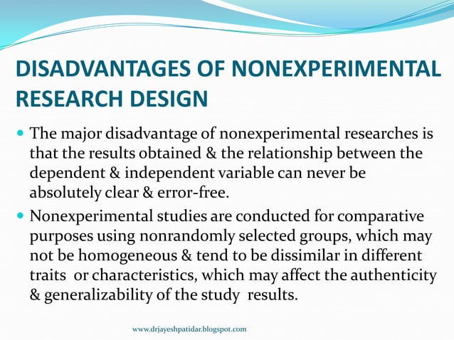 Nonexperimental Research Design PPT