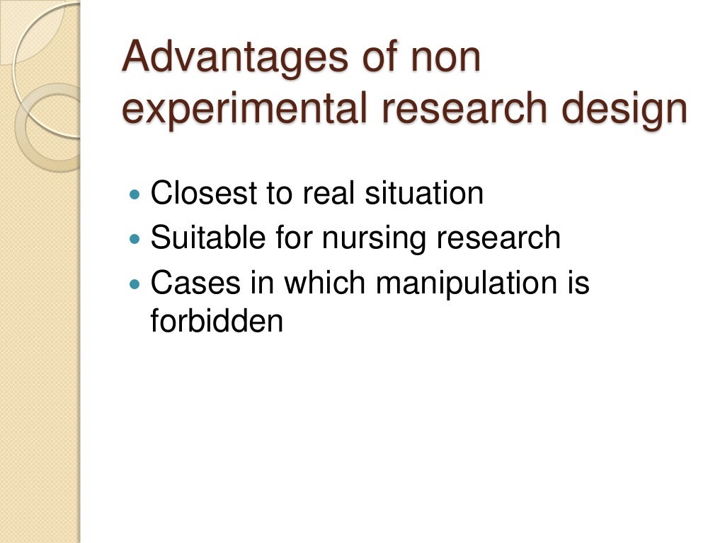 Non experimental design
