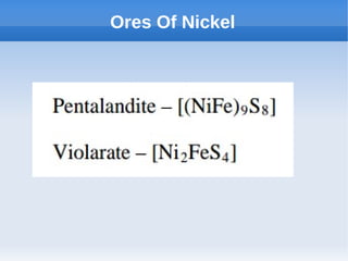 Ores Of Nickel
 