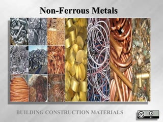 BUILDING CONSTRUCTION MATERIALS
Non-Ferrous Metals
 