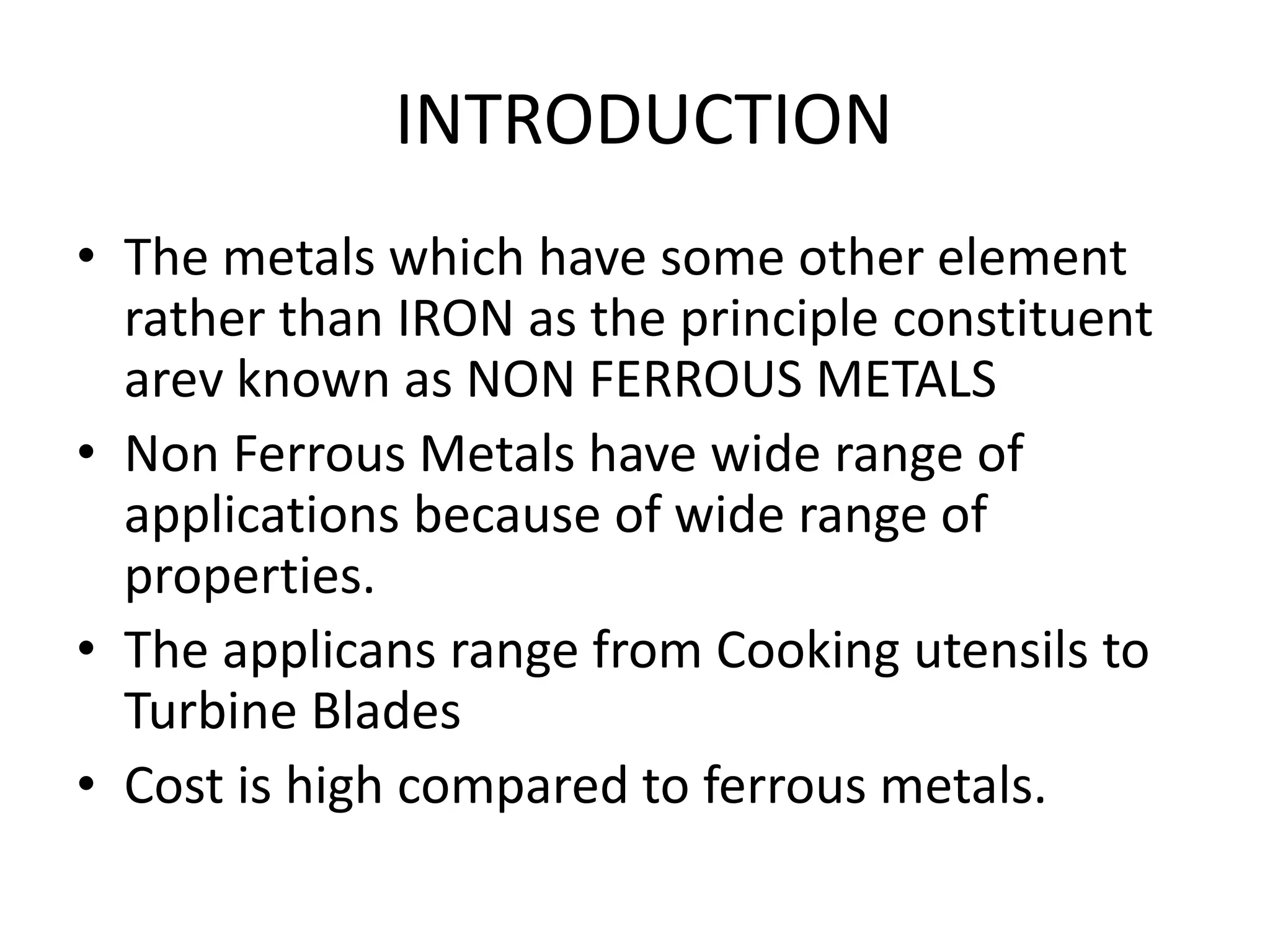 Non ferrous metals& alloys | PPT