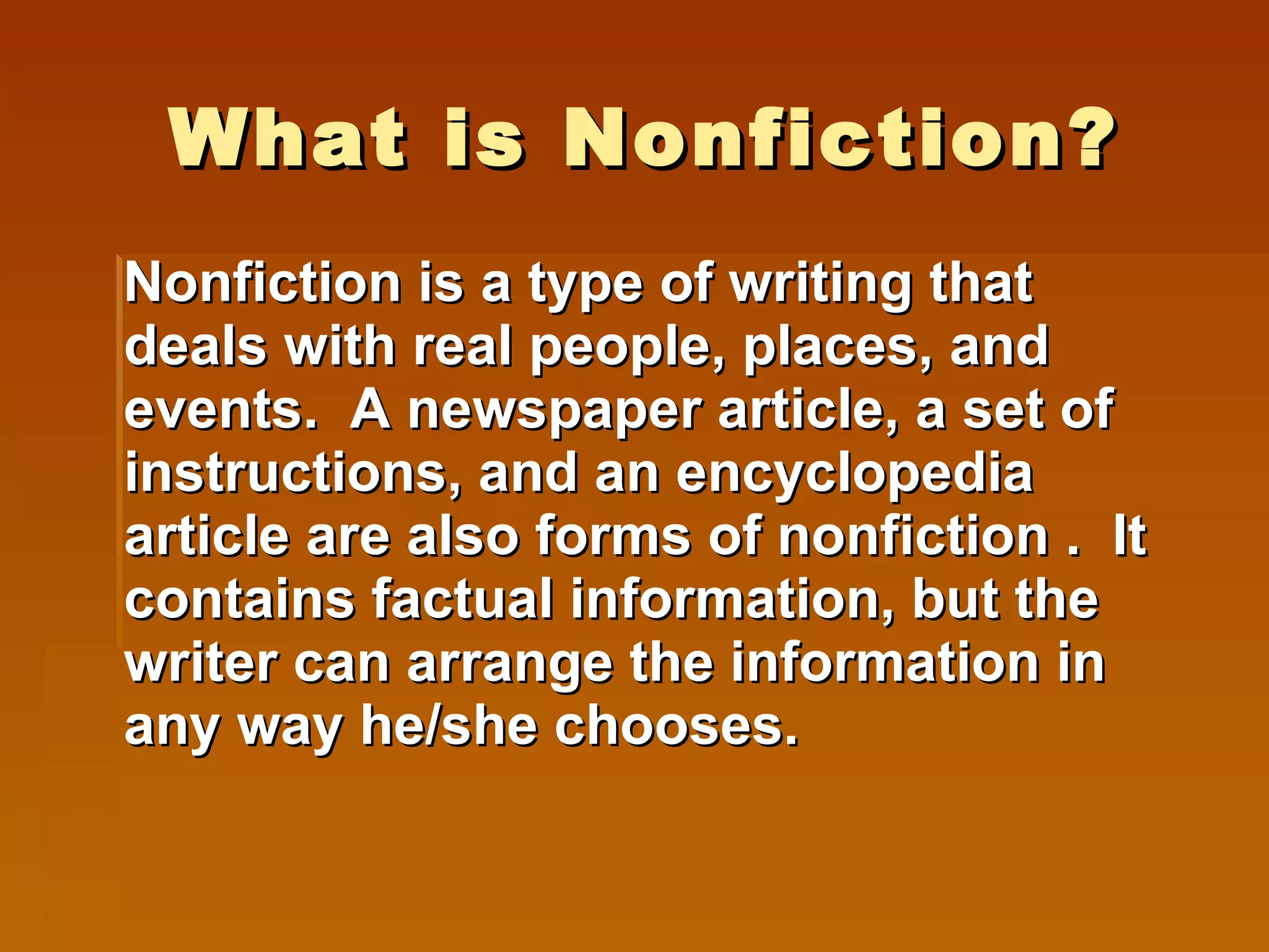 Nonfiction | PPT
