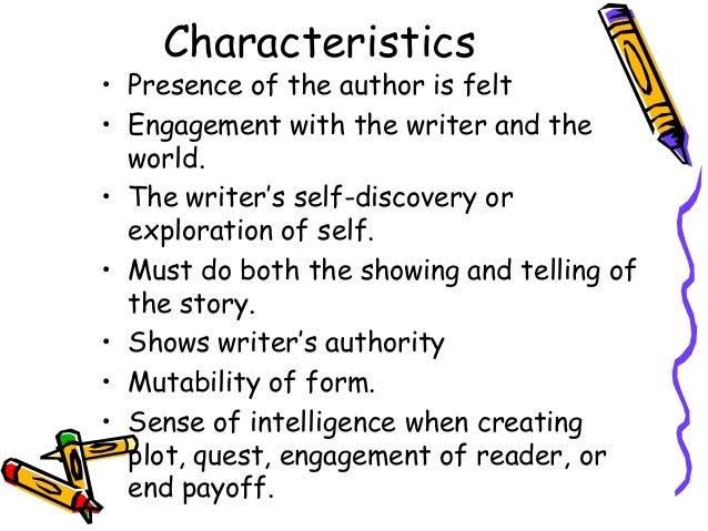 Characteristics of a narrative essay