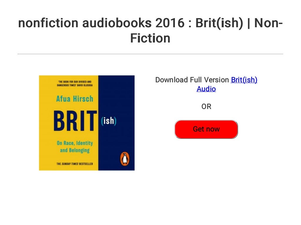 nonfiction audiobooks 2016 : Brit(ish) | Non-Fiction