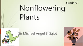 Nonflowering
Plants
Sir Michael Angel S. Sajot
Grade V
 