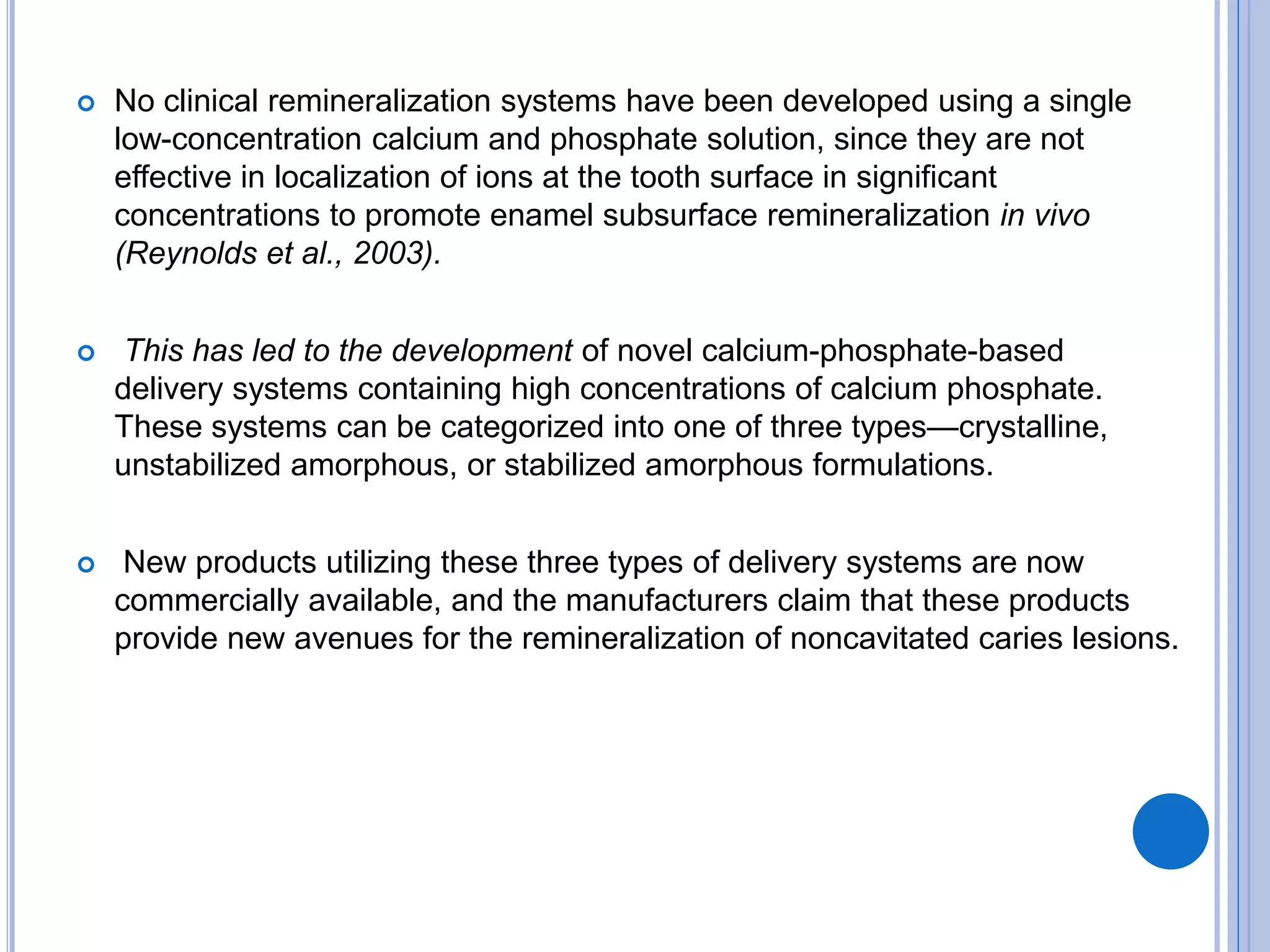 Non fluoride enamel remineralization | PPTX