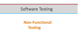 iFour Consultancy
Software Testing
Non-Functional
Testing
 