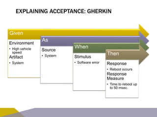 Quality attributes testing. From Architecture to test acceptance | PPTX