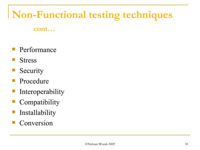 Non Functional Testing
