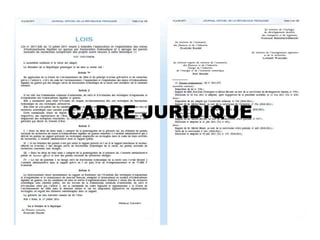 CADRE JURIDIQUE
 