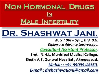 Dr. Shashwat Jani.
M. S. ( Obs – Gyn ), F.I.A.O.G.
Diploma in Advance Laparoscopy,
Consultant Assistant Professor,
Smt. N.H.L. Municipal Medical College.
Sheth V. S. General Hospital , Ahmedabad.
Mobile : +91 99099 44160.
E-mail : drshashwatjani@gmail.com
 