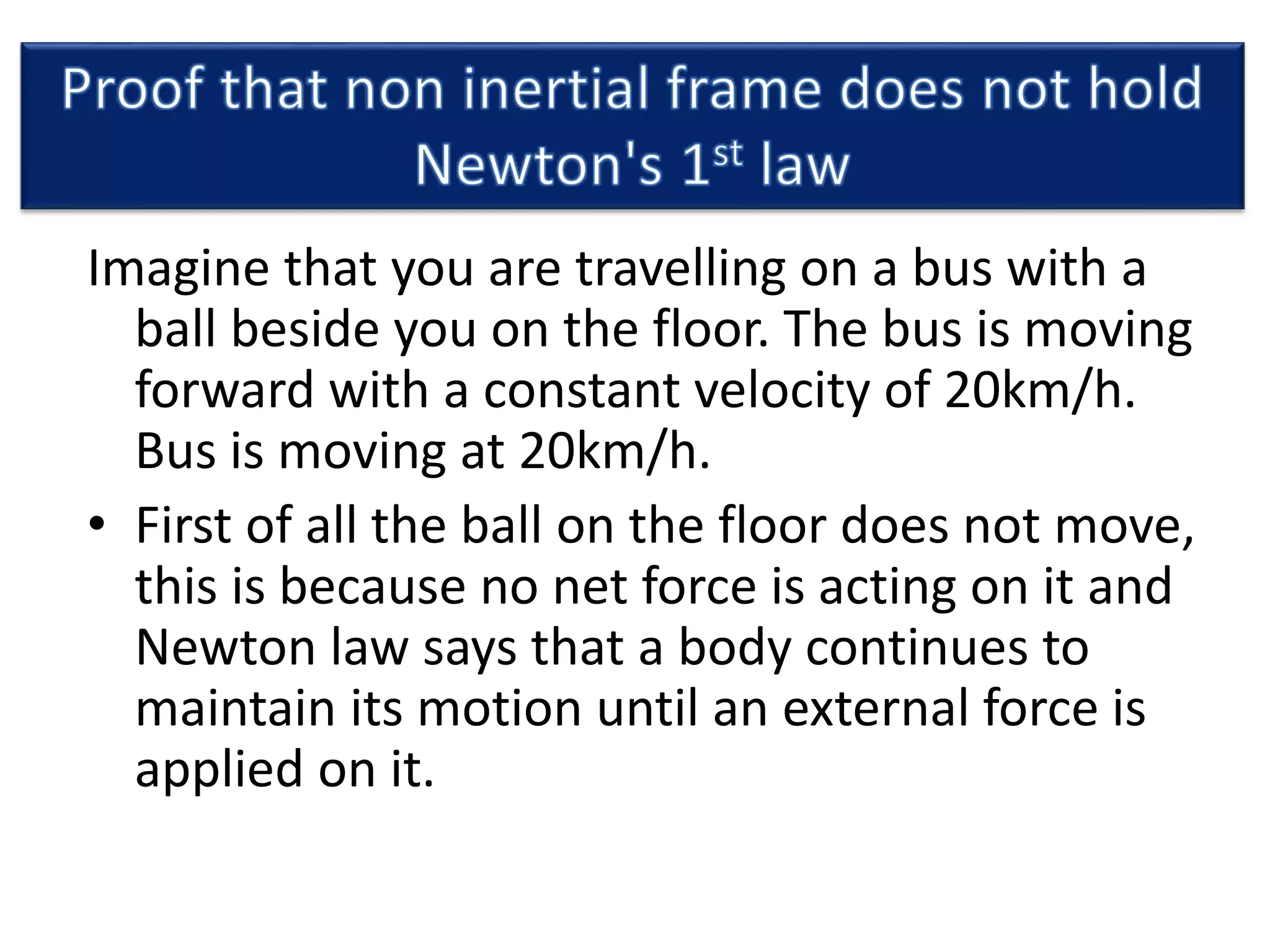 Non inertial frame of reference | PPTX