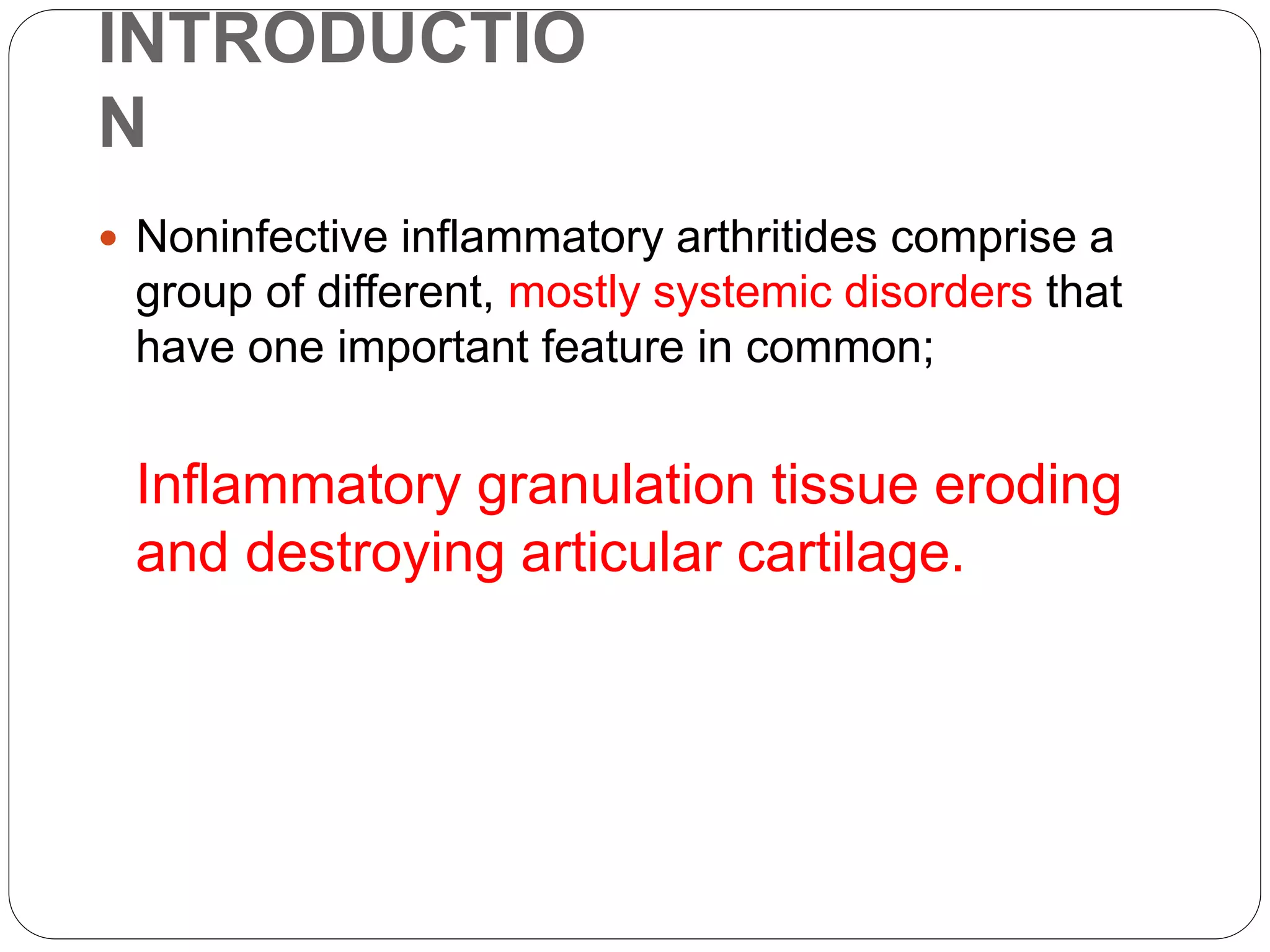 Noninfective inflammatory arthropathy- RHEUMATOID ARTHRITIS | PPTX