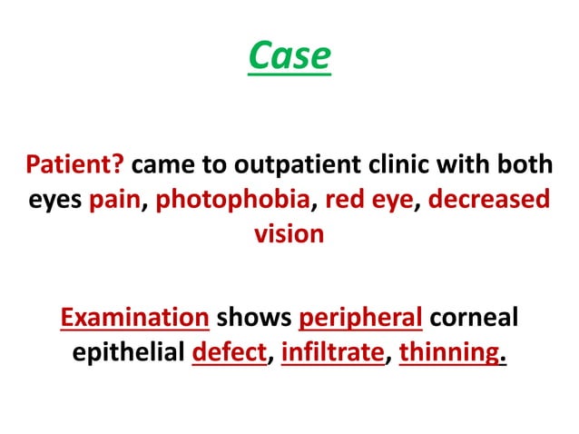 Non infective keratitis ZOH 2021 | PPT