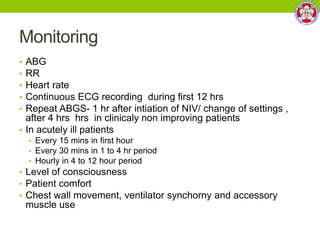 Non invasive ventilation 24th oct 2014 final | PPTX
