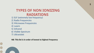 NON IONISING RADIATION of industrial safety | PPTX