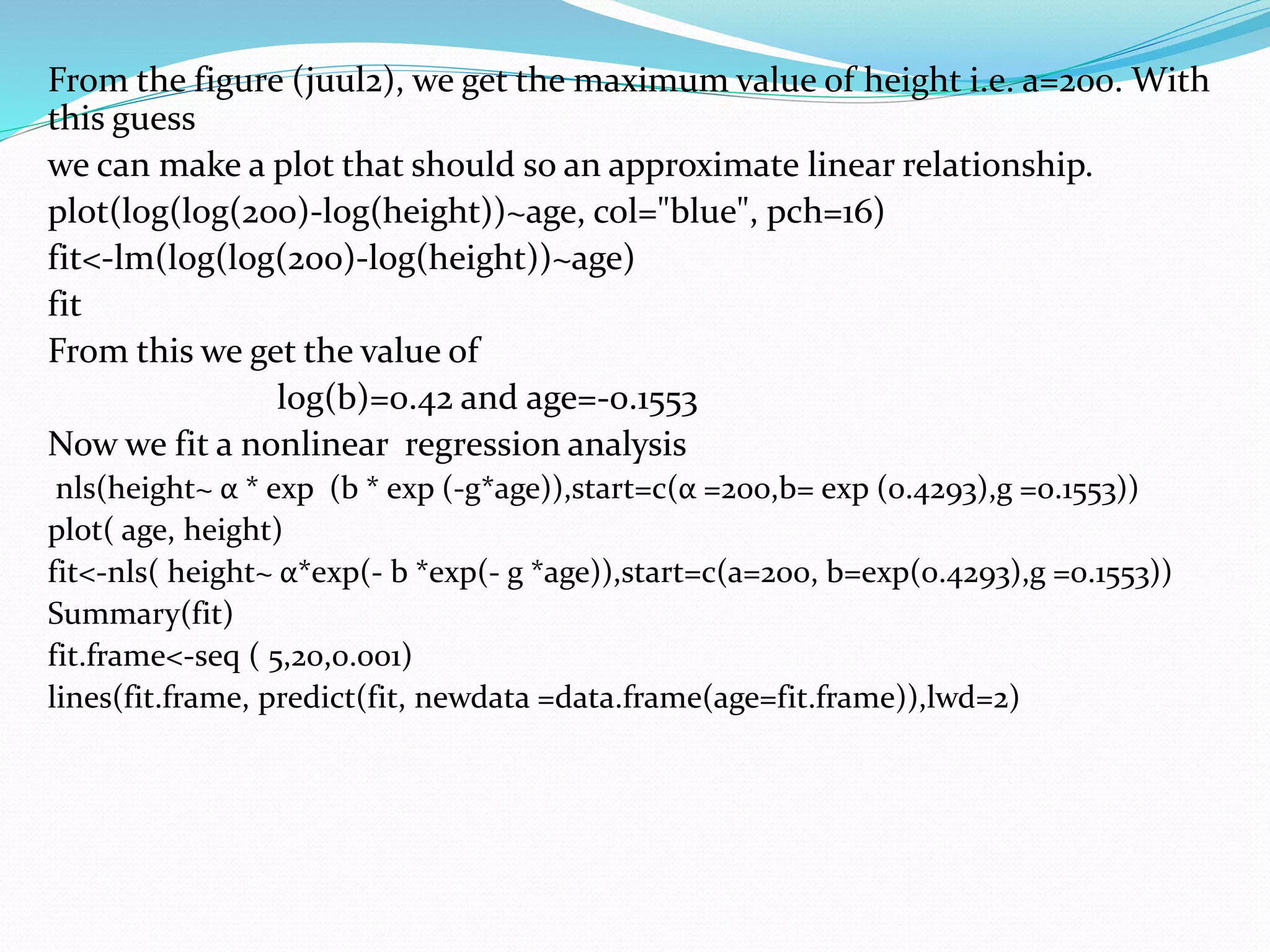 Non linear curve fitting | PPTX