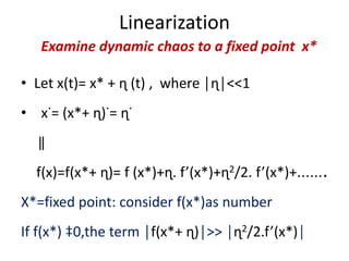 Non Linear Dynamics Basics and Theory | PPTX