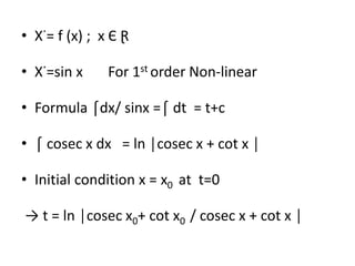 Non Linear Dynamics Basics and Theory | PPTX