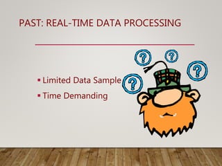 PAST: REAL-TIME DATA PROCESSING
 Limited Data Sample
 Time Demanding
 