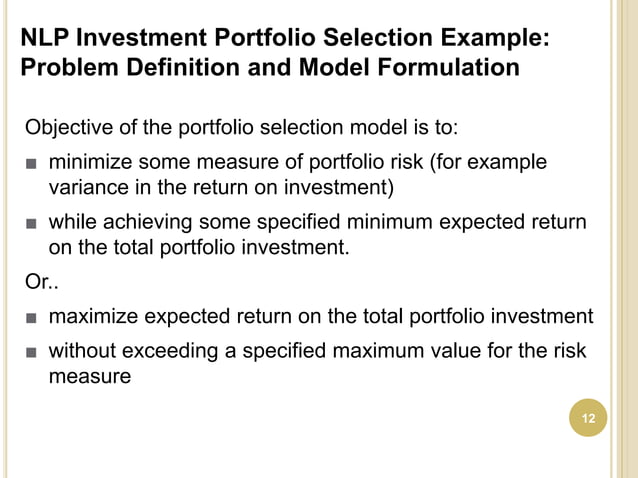 Nonlinear programming 2013 | PPTX