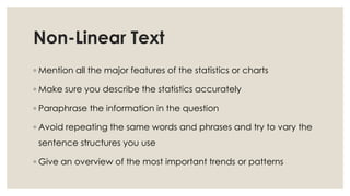 Sample Nonlinear Text How to Write Non Linear Texts (IELTS Preparation) | PPTX