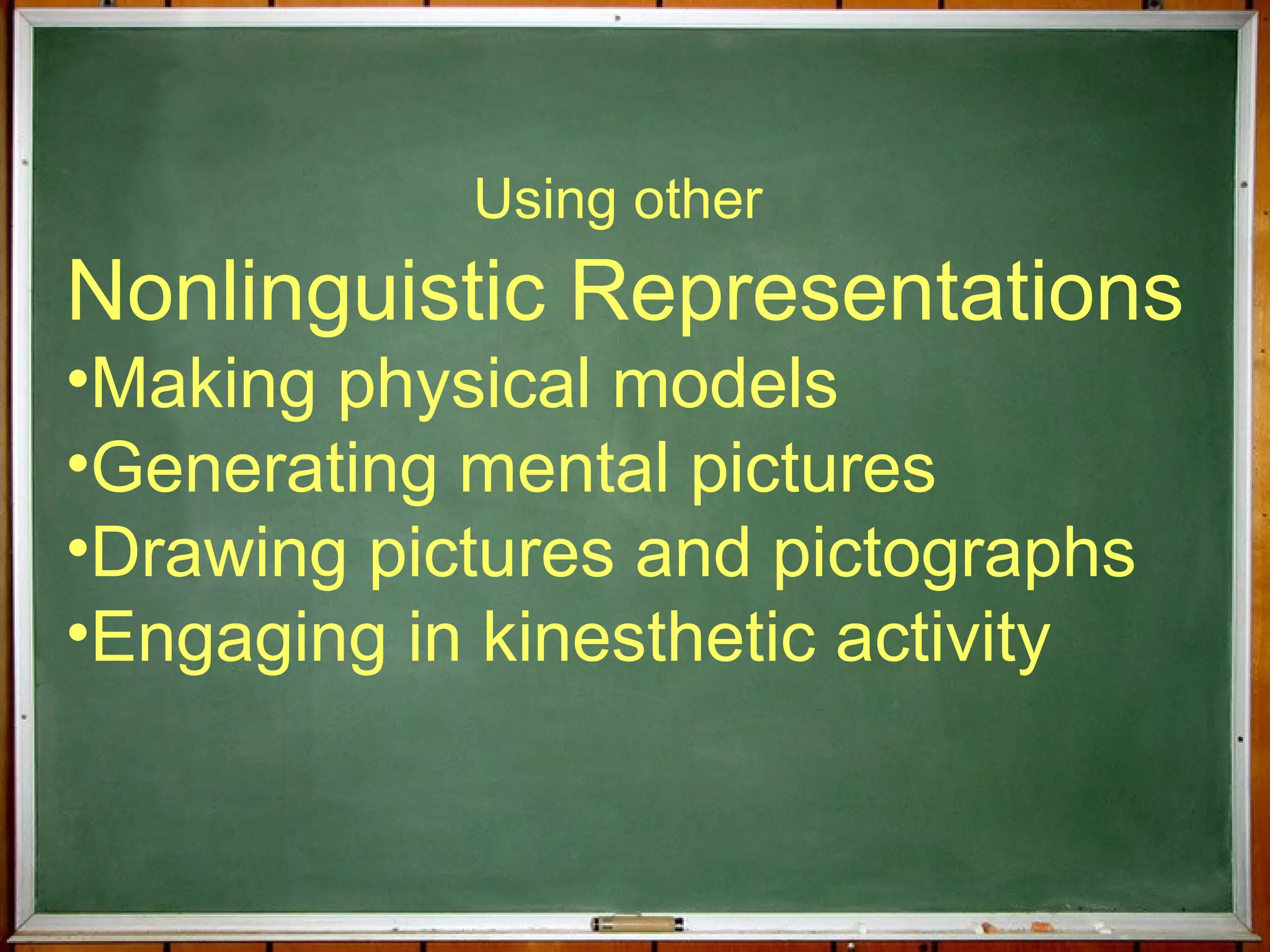 Non Linguistic Representation | PPT