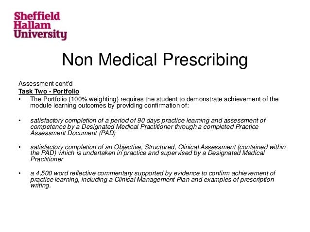 non medical prescribing essay examples