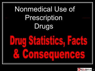 Nonmedical Use of
  Prescription
     Drugs




                    1
 