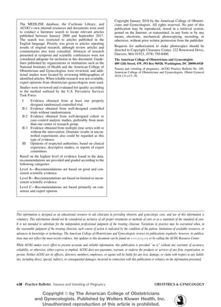 Non nghen trong thai ky - nausea and vomiting of pregnancy - ACOG ...