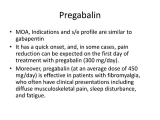 gabapentin vs pregabalin moa